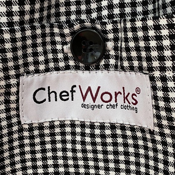CHEF WORKS Culinary Mens Pants Black & White Check SZ 2XL Drawstring 3 pkt NWT! - Picture 7 of 12